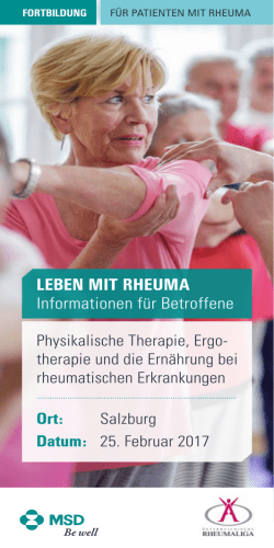 Leben mit Rheuma - Österreichische Rheumaliga
