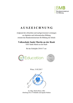 auszeichnung - St. Martin an der Raab