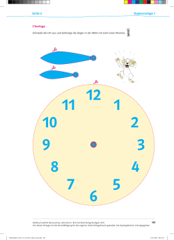 L`horloge Unité 4 Kopiervorlage 1