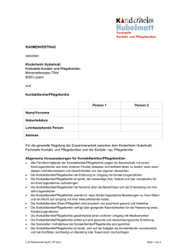 Rahmenvertrag KF_PF - Kinderheim Hubelmatt