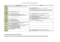 Informationsveranstaltungen der weiterführenden Schulen 2017