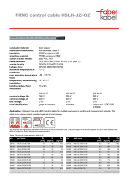 FRNC control cable HSLH-JZ/-OZ