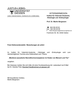 Doktorandenstelle - Justus-Liebig