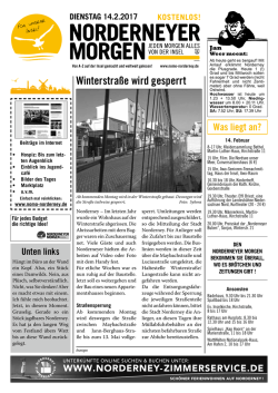 Aktuelle Ausgabe - Norderneyer Morgen