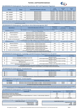 Preisliste Erwachsene - Panke Sprachreisen GmbH