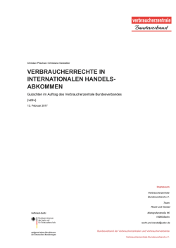 Gutachten im Auftrag des vzbv | 13. Februar 2017