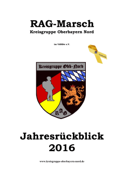 VORWORT zum RÜCKBLICK 2016 - Kreisgruppe Oberbayern Nord