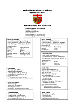 Organigramm der VG-Kasse - Bernkastel-Kues