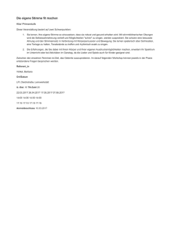 Die eigene Stimme fit machen