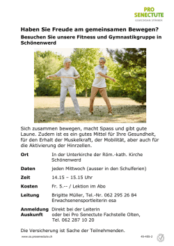 Haben Sie Freude am gemeinsamen Bewegen? Besuchen Sie