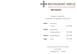 14. Februar - Restaurant Kreuz Buttisholz