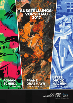 Jahresvorschau 2017 - Museum Angerlehner