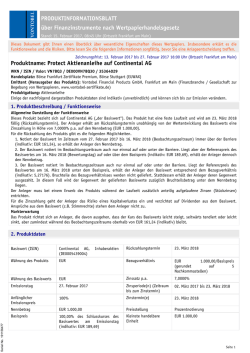 Protect Aktienanleihe auf Continental