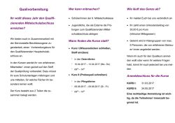 Ihr wollt dieses Jahr den Quali machen