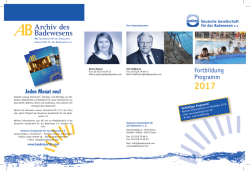 2017 - Deutsche Gesellschaft für Badewesen