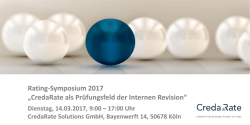Rating-Symposium 2017 „CredaRate als Prüfungsfeld der Internen