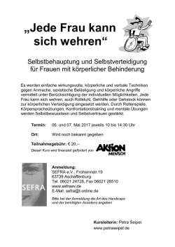 Jede Frau kann sich wehren