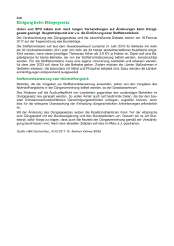 Einigung beim D&uuml;ngegesetz