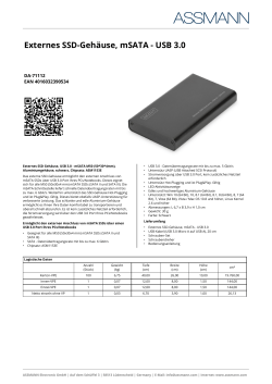 Externes SSD-Gehäuse, mSATA - USB 3.0
