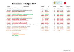 Seminarplan 1. Halbjahr 2017