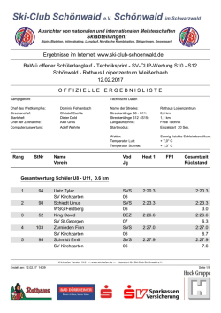 SV-CUP-Wertung S10 - S12 Sch