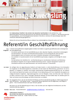 Referent/in Geschäftsführung - boersenvereinsgruppe-jobs