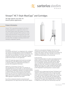Virosart® HC T-Style MaxiCaps® and Cartridges