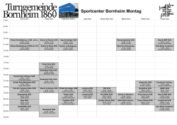 Sportcenter Bornheim Montag