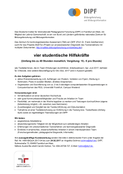 Stellenangebot - Deutsches Institut für Internationale Pädagogische