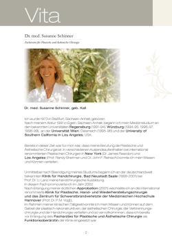 Dr. med. Susanne Schinner - Dr. Susanne Schinner, Fach&auml;rztin f&uuml;r