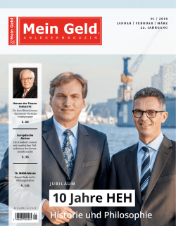 Historie und Philosophie - Anlegermagazin Mein Geld