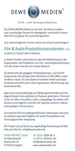 PDF, Stellenbeschreibung