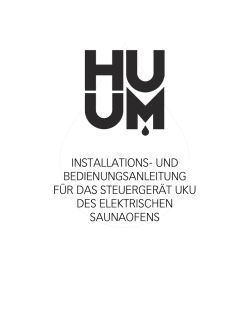 installations- und bedienungsanleitung f&uuml;r das steuerger&auml;t
