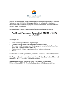FaGe (Fachfrau / Fachmann Gesundheit)