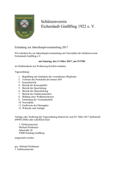Jahreshauptversammlung 2017