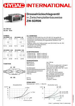 Drosselr&uuml;ckschlagventil in Zwischenplattenbauweise ZW