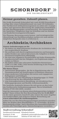 Architektin/Architekten - Bewerbungs-Manager