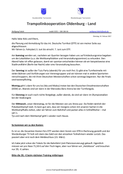 int. Deutsche Turnfest - Trampolinkooperation Oldenburg-Land