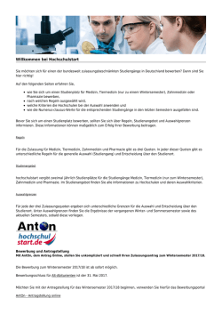 Seite als PDF - Hochschulstart