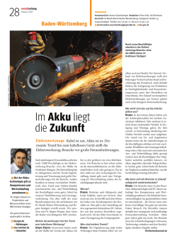 Baden-Württemberg-Seiten metallzeitung 2/2017