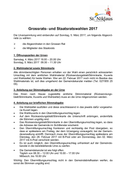 Grossrats- und Staatsratswahlen 2017