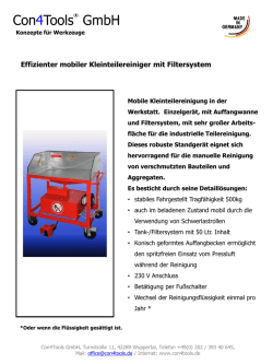 Effizienter mobiler Kleinteilereiniger mit Filtersystem