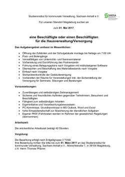 eine Besch&auml;ftigte oder einen Besch&auml;ftigten f&uuml;r die