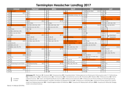 Sitzungsplan 2017 - Hessischer Landtag
