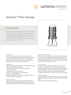 Sartoclear® P Filter Housings