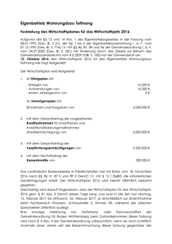 Eigenbetrieb Wohnungsbau Tettnang