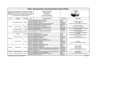 Hallenplan (Liste aller Schwimmhallen und Kurse)