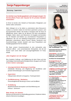 Sonja Pappenberger - Startseite - sonja