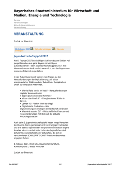 Jugendwirtschaftsgipfel 2017 - Bayerisches Staatsministerium für