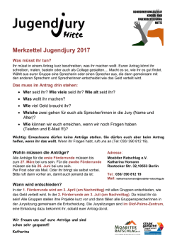 einen Merkzettel - Moabiter Ratschlag
